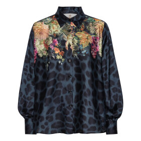 Karmamia Elle Shirt Navy Flower Leopard