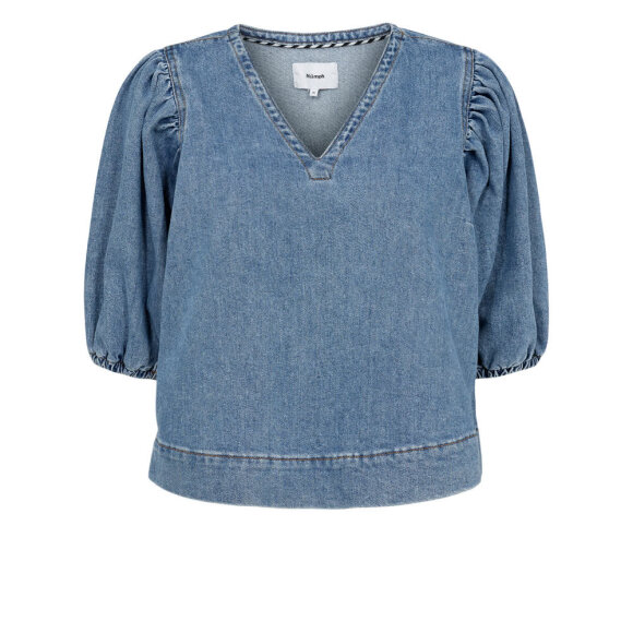 Numph Nutotonto Blouse 704467 Medium Blue Denim