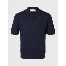 Selected Homme Tenn SS Knit Structured Polo Sky Captain