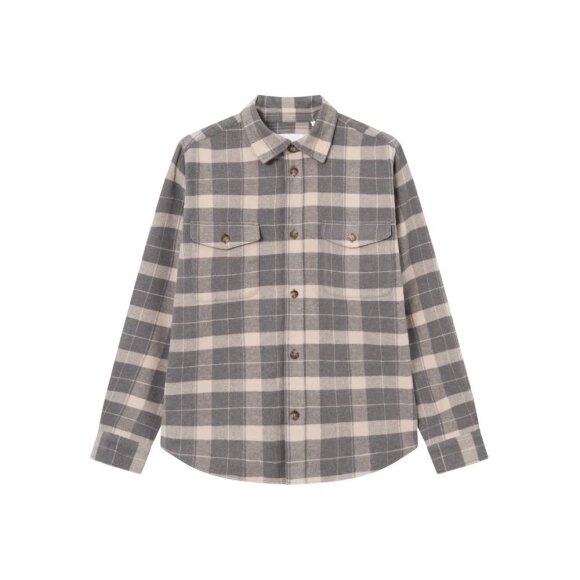 Les Deux Lennon Flannel Check Overshirt Excalibur/Raven