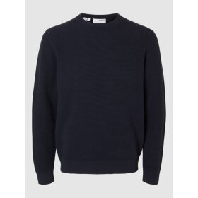 Selected Homme Ross Knit Crew Neck Dark Sapphire