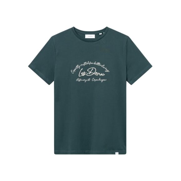 Les Deux Camden T-Shirt Pine Green/Ivory