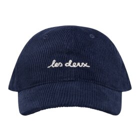 Les Deux Errol Corduroy Dad Cap Dark Navy