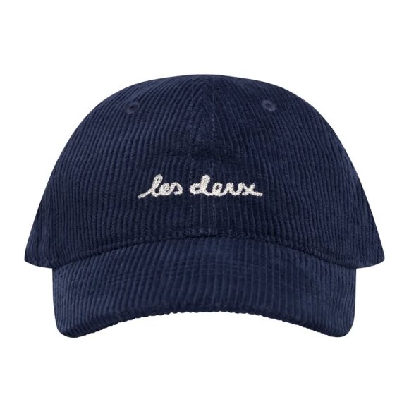 Les Deux Errol Corduroy Dad Cap Dark Navy