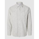 Selected Homme Twill Mix Overshirt Egret/Checks