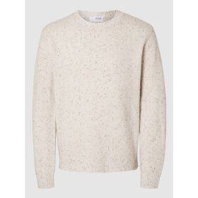 Selected Homme Neil LS Knit Neps Crew Neck Tofu/Neps