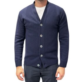 Daniele Fiesoli 3017 Cardigan Rasato 23 Blue