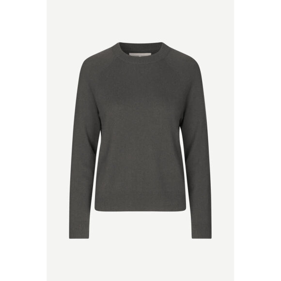 Samsøe Samsøe Boston o-neck 6304 Strik Black Oyster