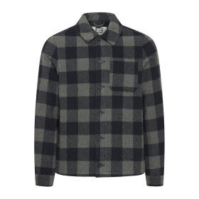 Casual Friday Jacobs Wool Mix Checked Jacket Dark Navy