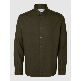 Selected Homme Slim Owen Brushed Shirt LS Forest Night/Solid 