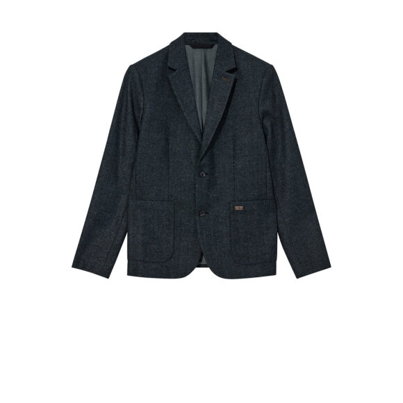 Mos Mosh Gallery Mason Herringbone Blazer Indigo Blue