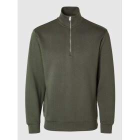 Selected Homme Manuel Soft Zip High Sweat Forest Night