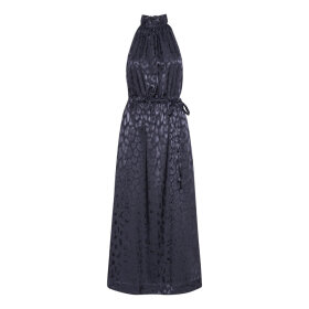 Karmamia Layla Dress Navy Leo Jaquard