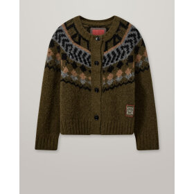 Heyanno Bloom Rib cardigan Dark Olive