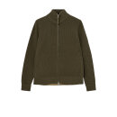 Mos Moah Gallery Angelo Zip Cardigan Foss Green