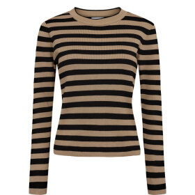 Nümph nustripy pullover 704781 Caviar