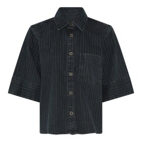 Humble Maddy 3/4 Shirt Black Navy Pin Stripe