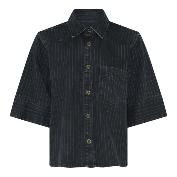 Humble Maddy 3/4 Shirt Black Navy Pin Stripe