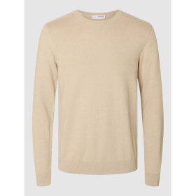 Selected Homme Berg Crew Neck Oatmeal 