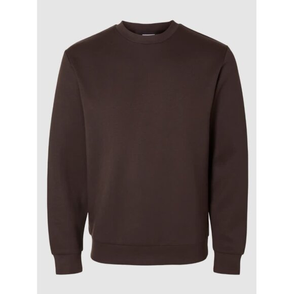 Selected Homme Manuel Soft Crew Neck Sweat Chocolate torte