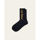 Les Deux Brody rib socks 2-pack Dark Navy/Mustard