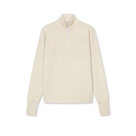 Mads Nørgaard Wool Klemens Half Zip knit Vanilla Ice