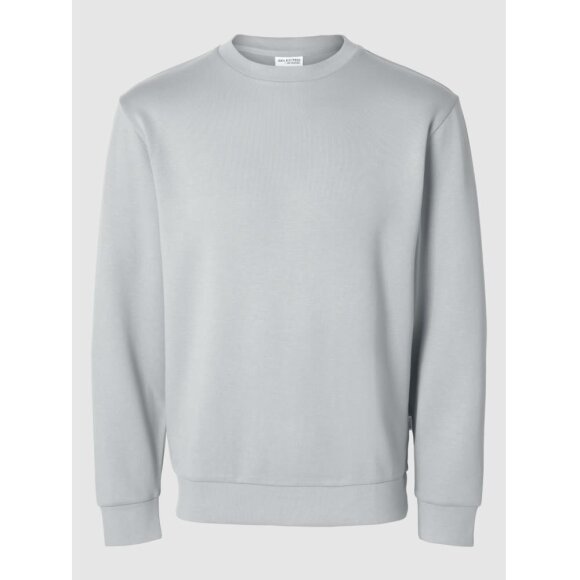 Selected Homme Manuel Soft Crew Neck Sweat Light Grey Melange