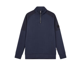 Mos Mosh Gallery Jayson Zip Sweat Dark Sky Blue