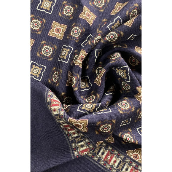 Mos Mosh Gallery Print Scarf Navy